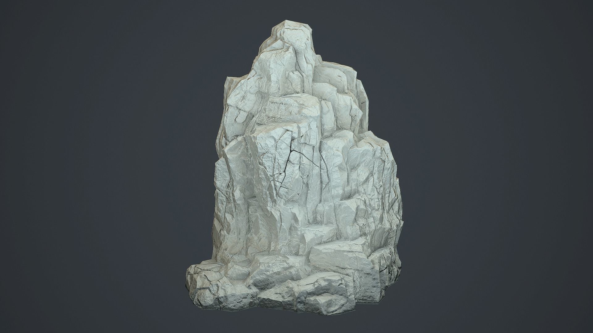 Rock Boulder 6 Low-poly 3D model_8