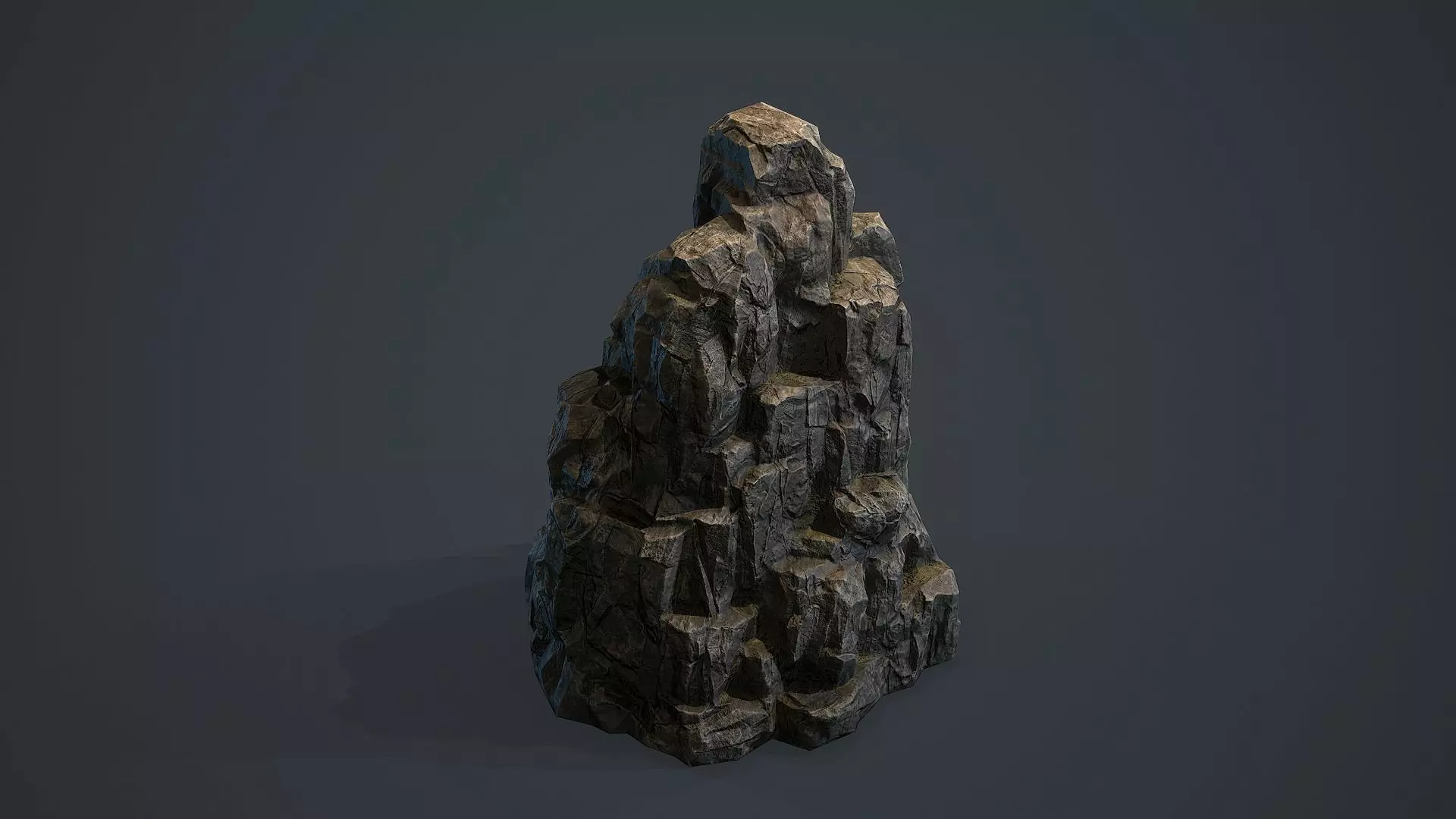 Rock Boulder 6 Low-poly 3D model_0