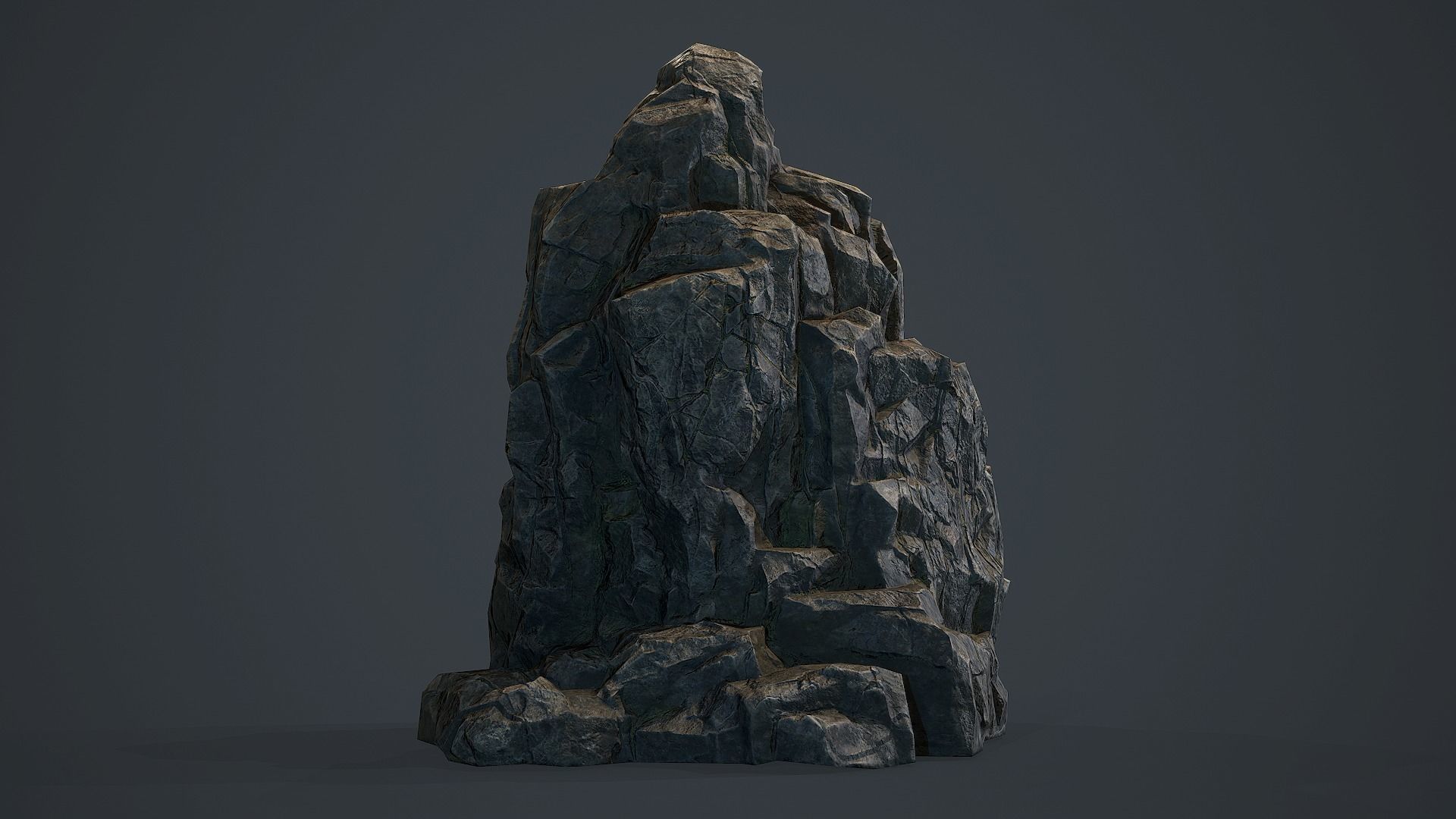 Rock Boulder 6 Low-poly 3D model_3