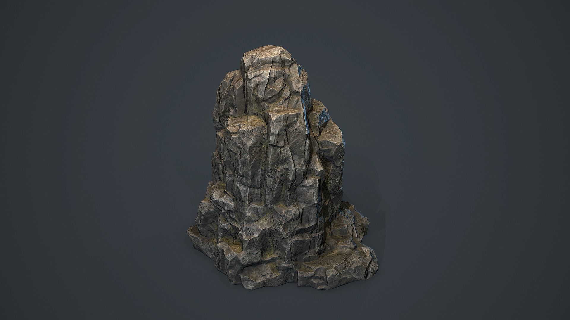 Rock Boulder 6 Low-poly 3D model_2