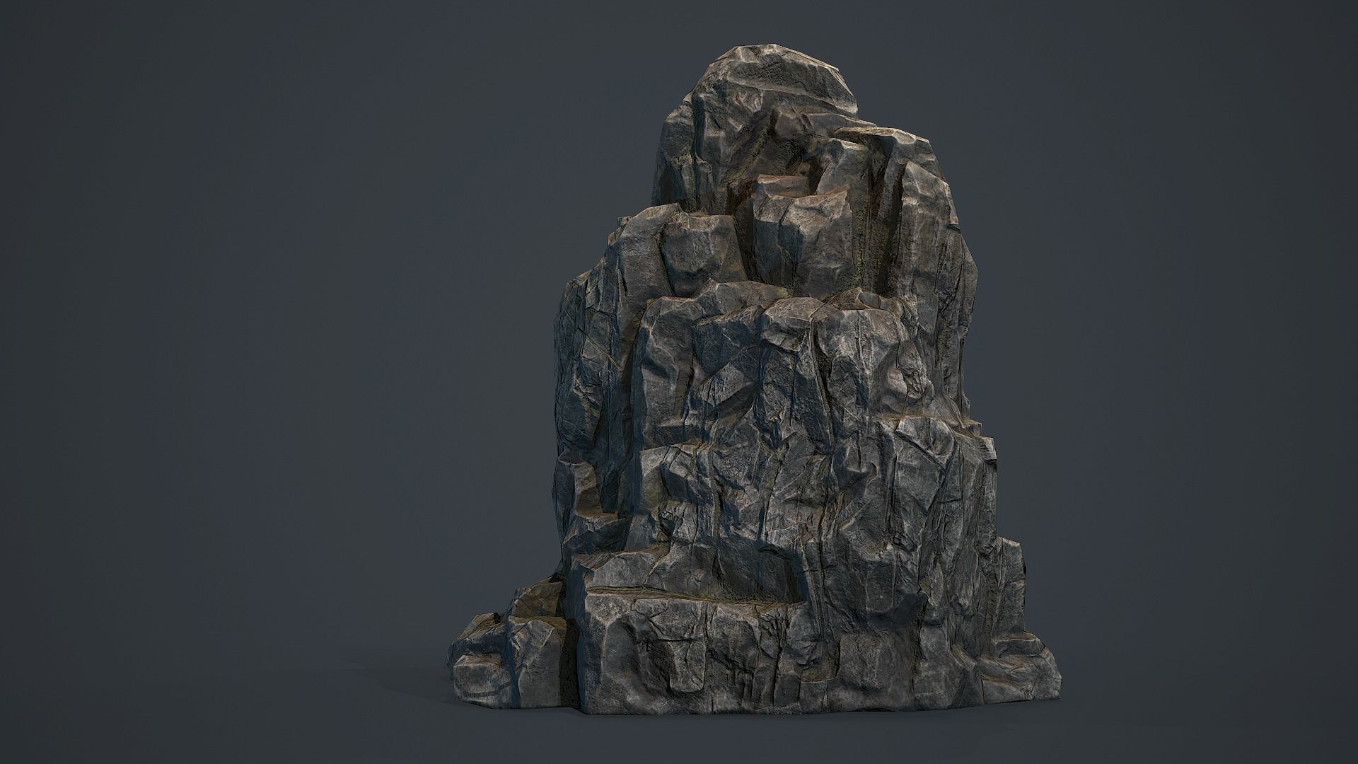 Rock Boulder 6 Low-poly 3D model_6