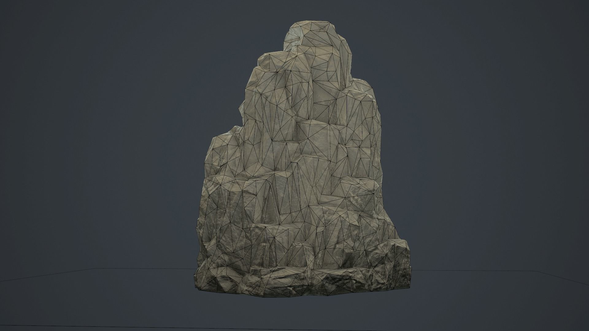 Rock Boulder 6 Low-poly 3D model_9