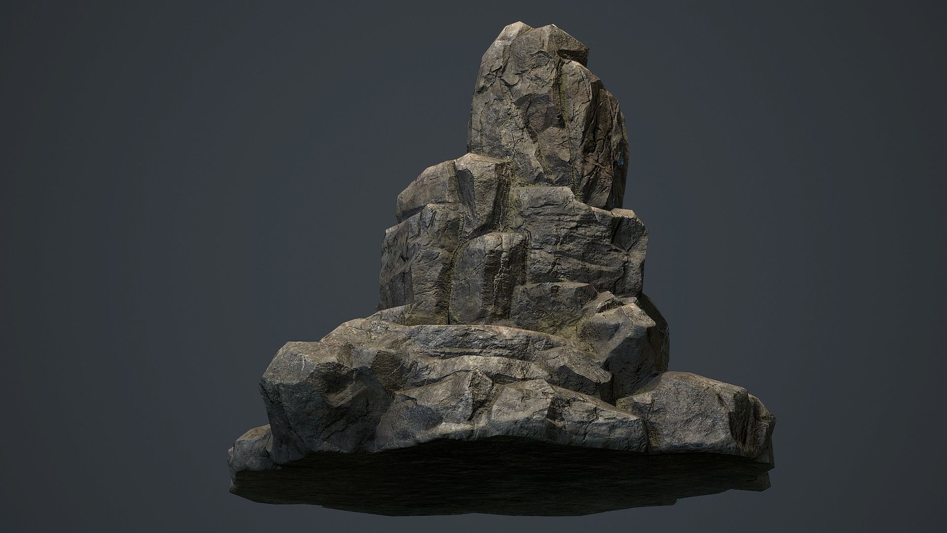 Rock Boulder 7 Low-poly 3D model_6