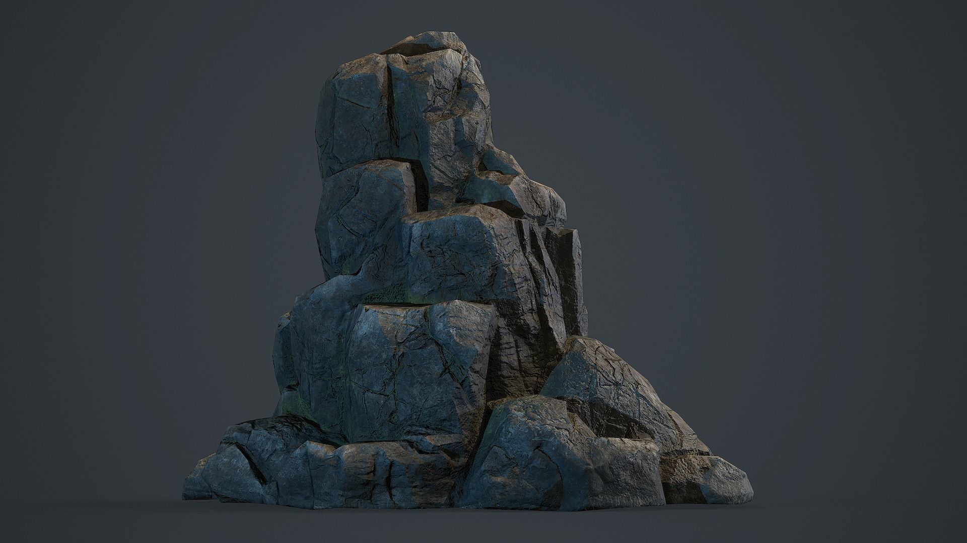 Rock Boulder 7 Low-poly 3D model_7