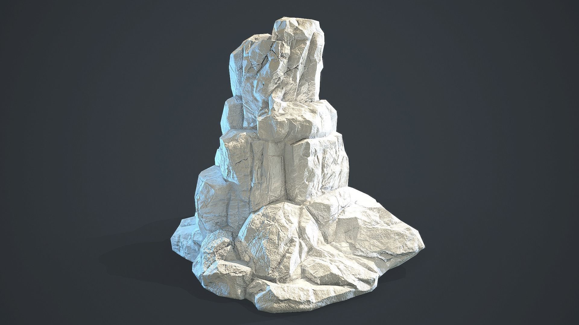 Rock Boulder 7 Low-poly 3D model_10