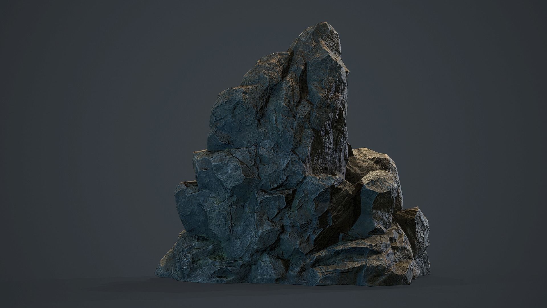 Rock Boulder 8 Low-poly 3D model_2