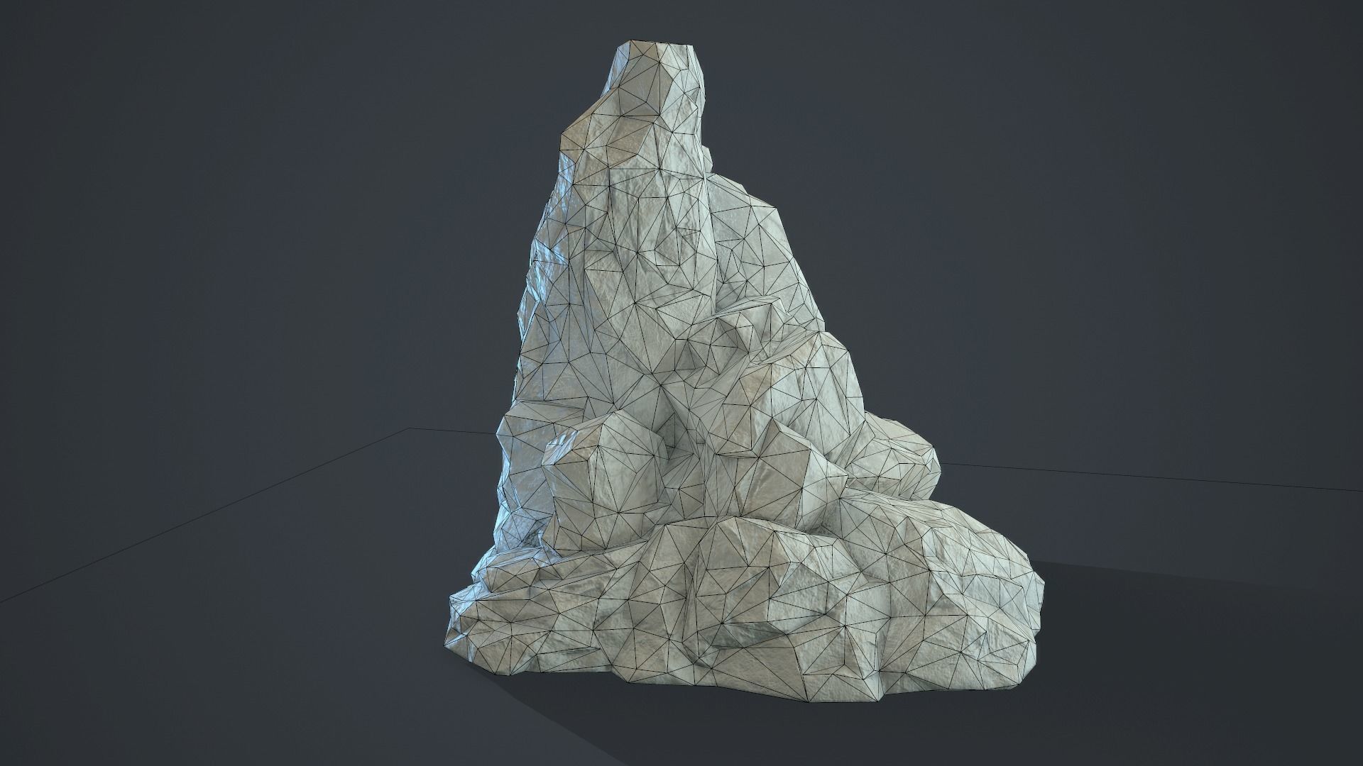 Rock Boulder 8 Low-poly 3D model_9