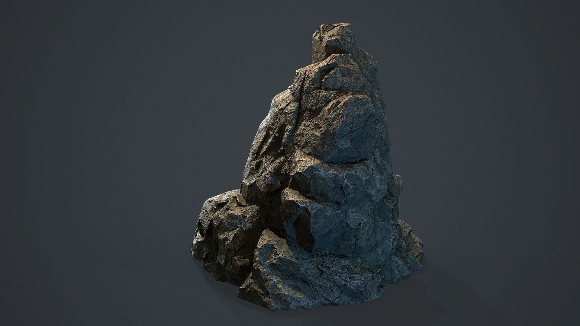 Rock Boulder 8 Low-poly 3D model_1