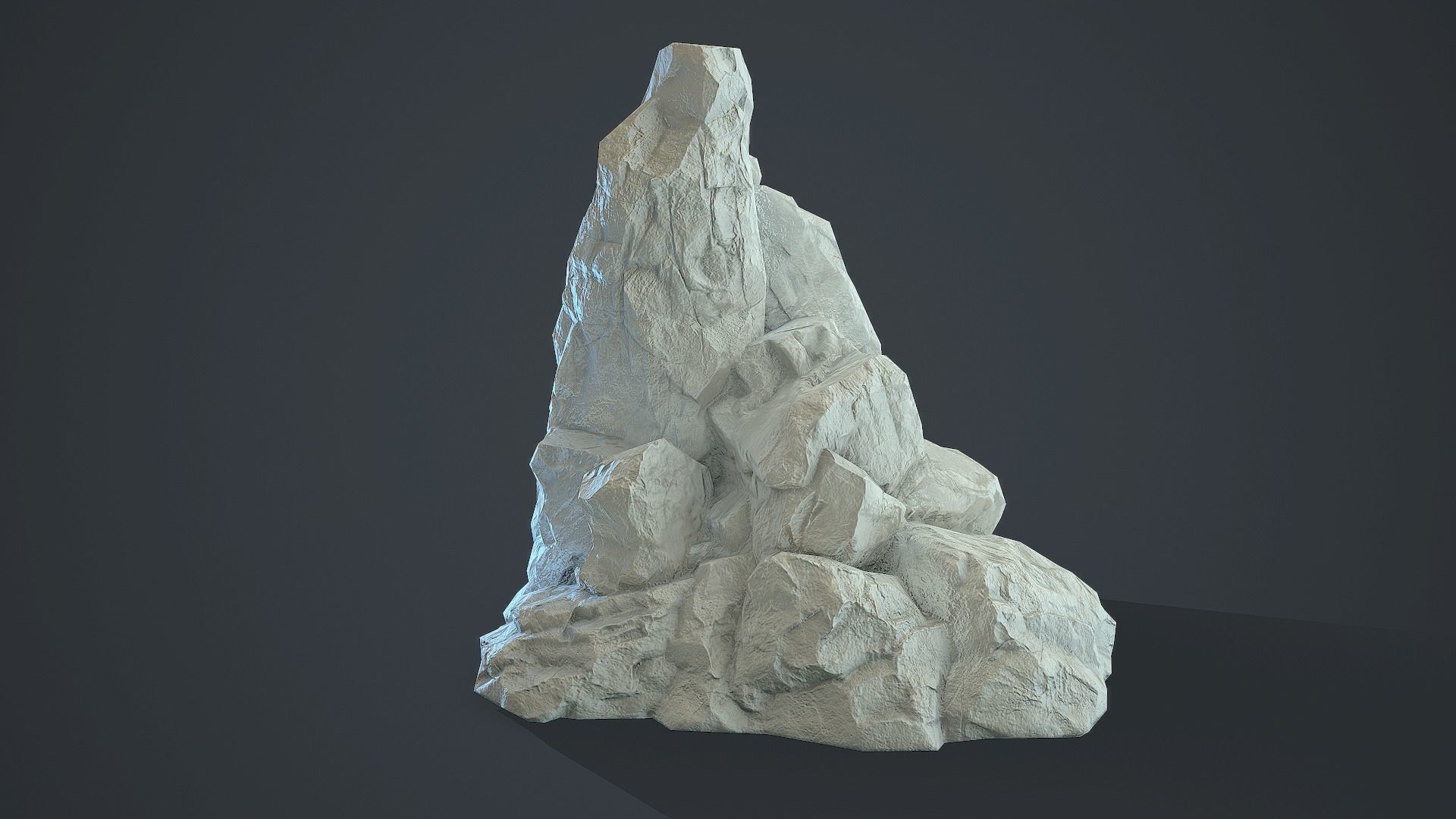 Rock Boulder 8 Low-poly 3D model_8