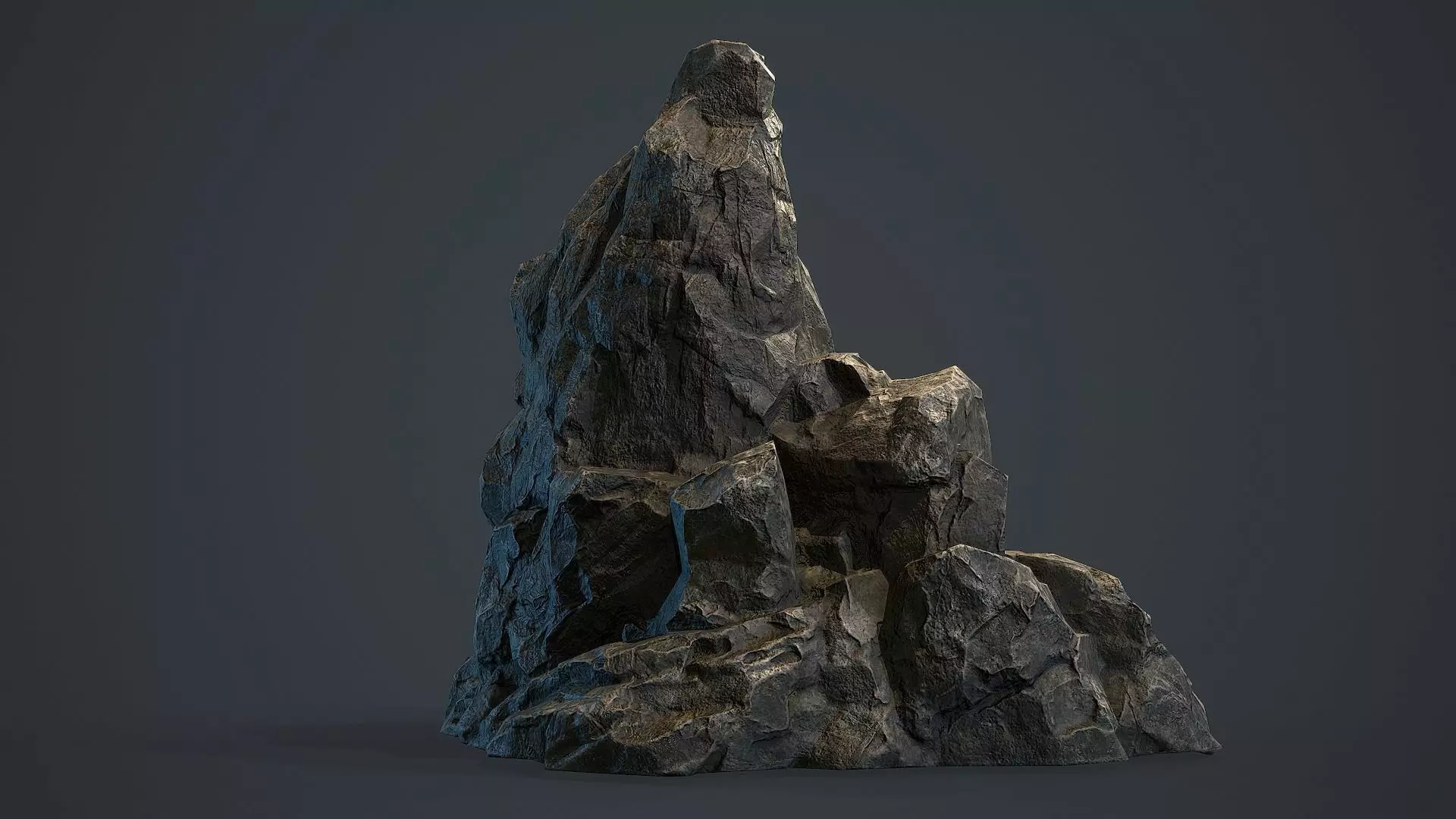 Rock Boulder 8 Low-poly 3D model_0