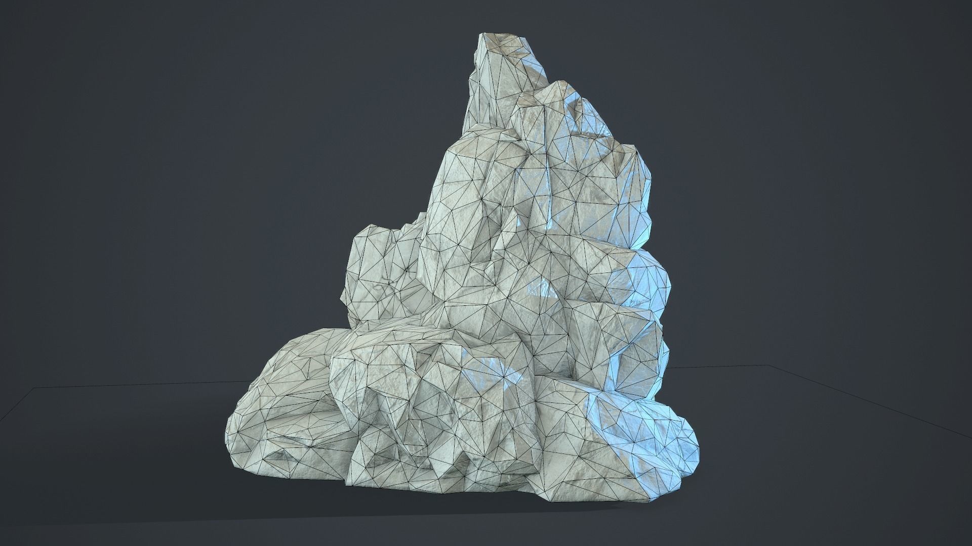 Rock Boulder 8 Low-poly 3D model_10