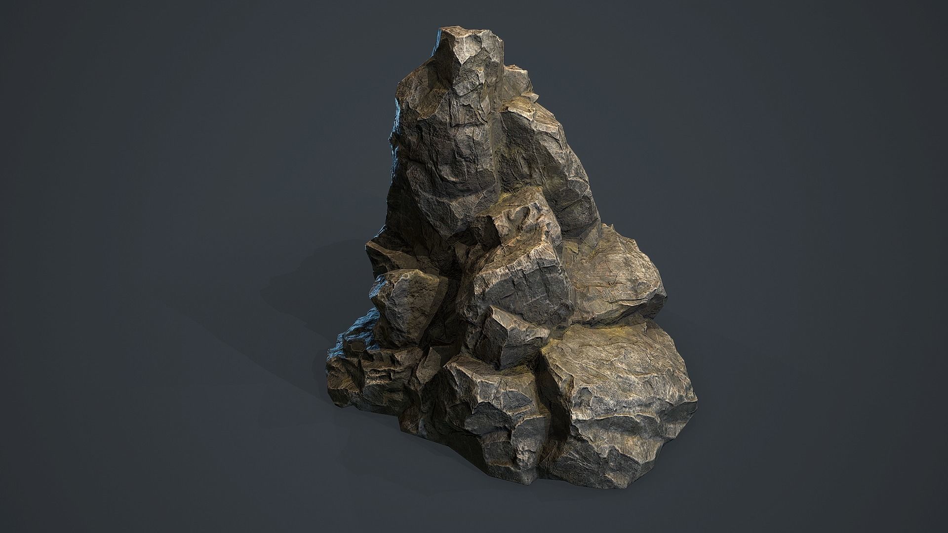 Rock Boulder 8 Low-poly 3D model_3