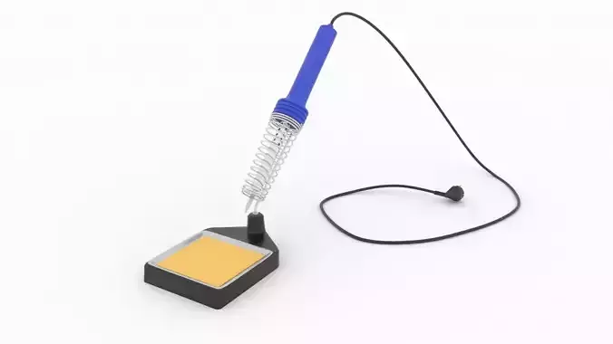 Soldering iron Low-poly 3D model