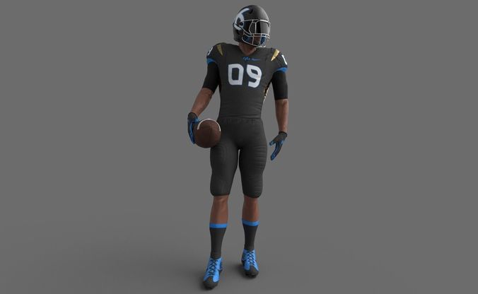 American Football Player Low-poly 3D model