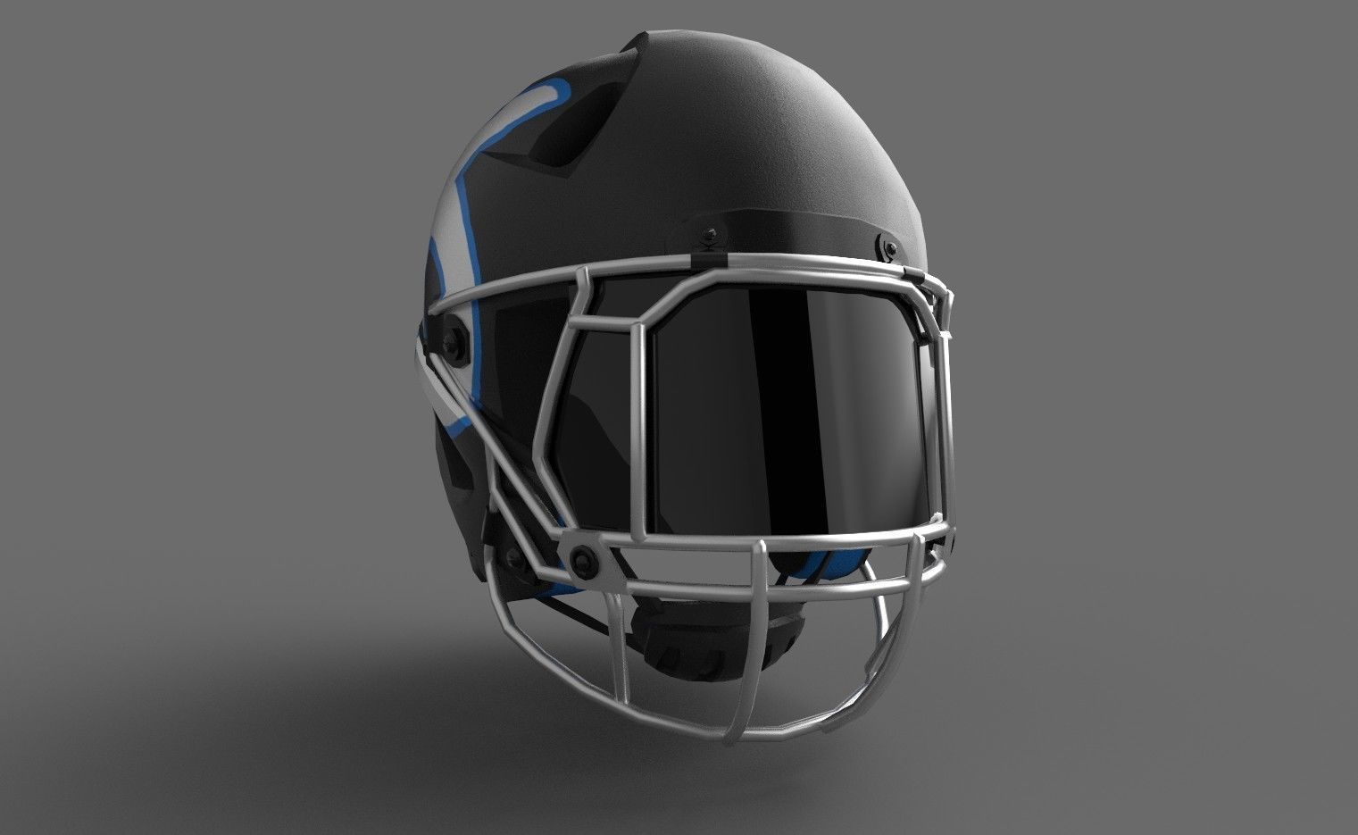 American Football Player Low-poly 3D model_5
