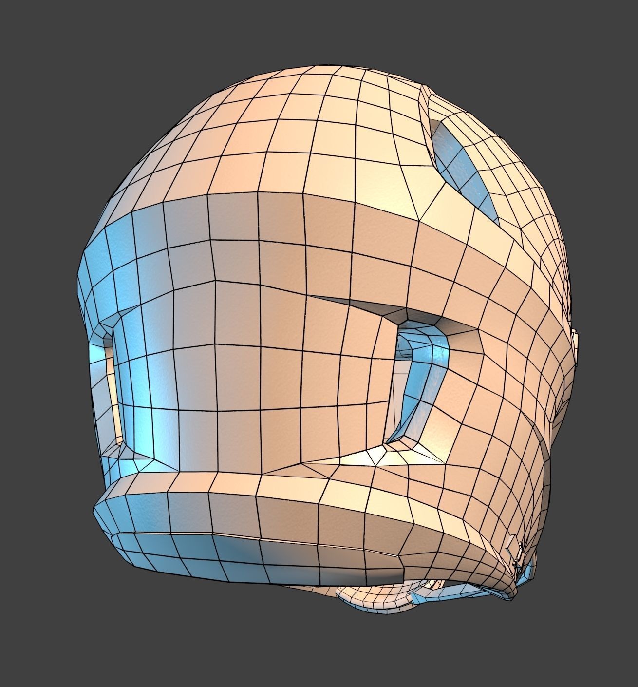 American Football Player Low-poly 3D model_19