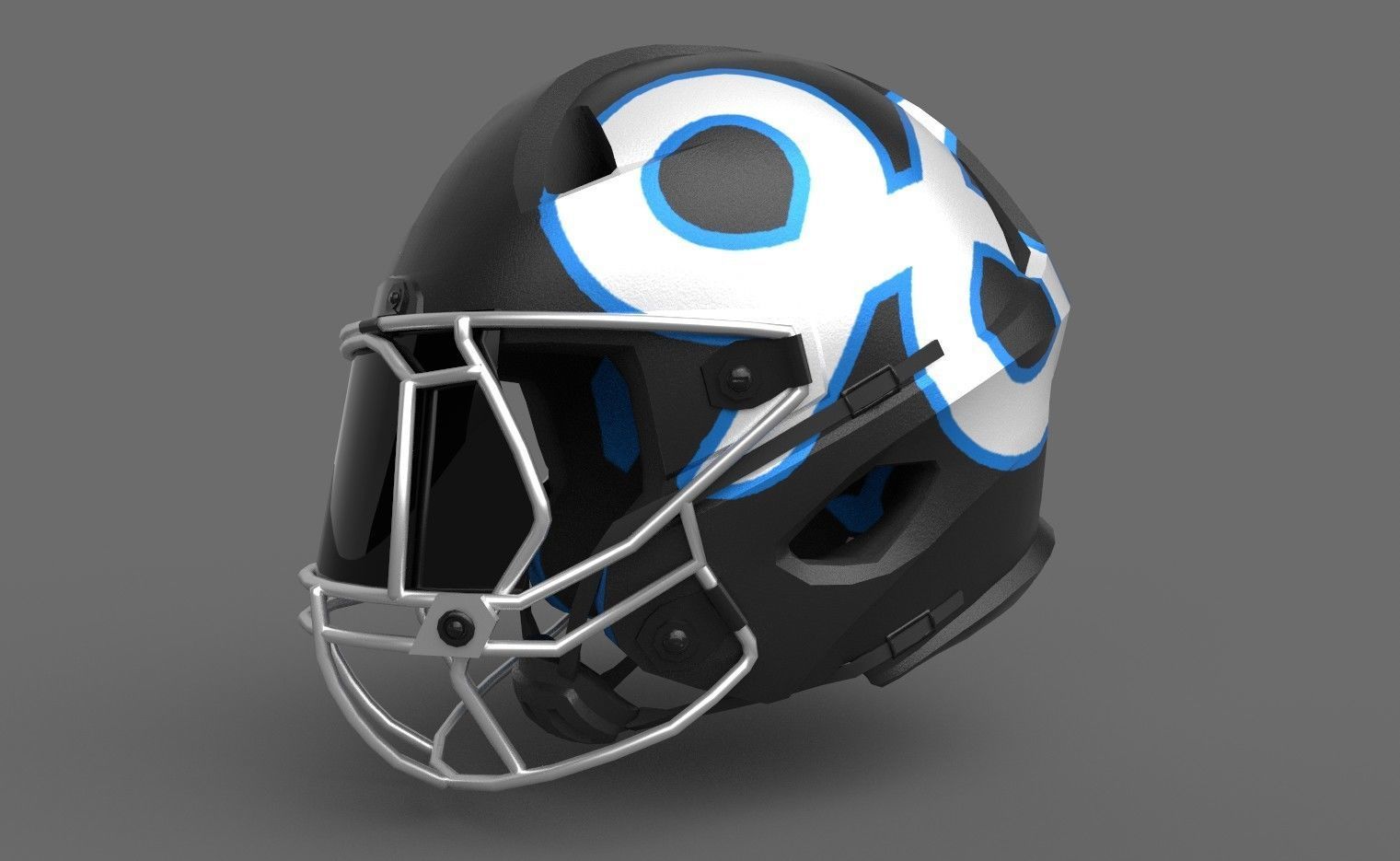 American Football Player Low-poly 3D model_6