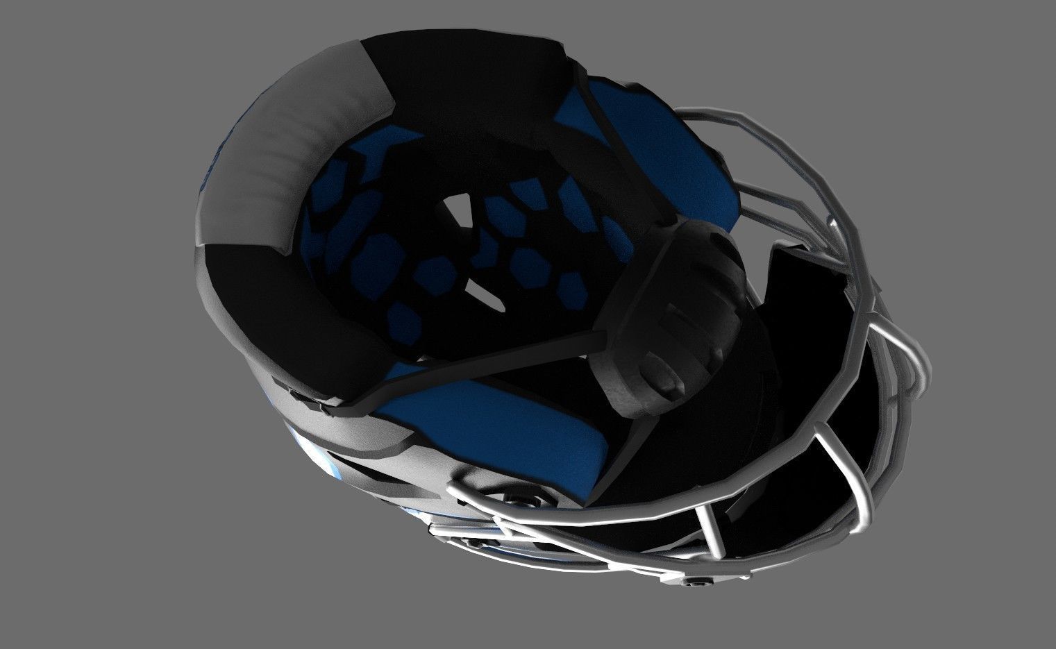 American Football Player Low-poly 3D model_8