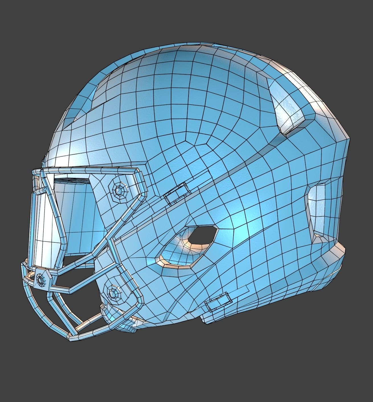 American Football Player Low-poly 3D model_18