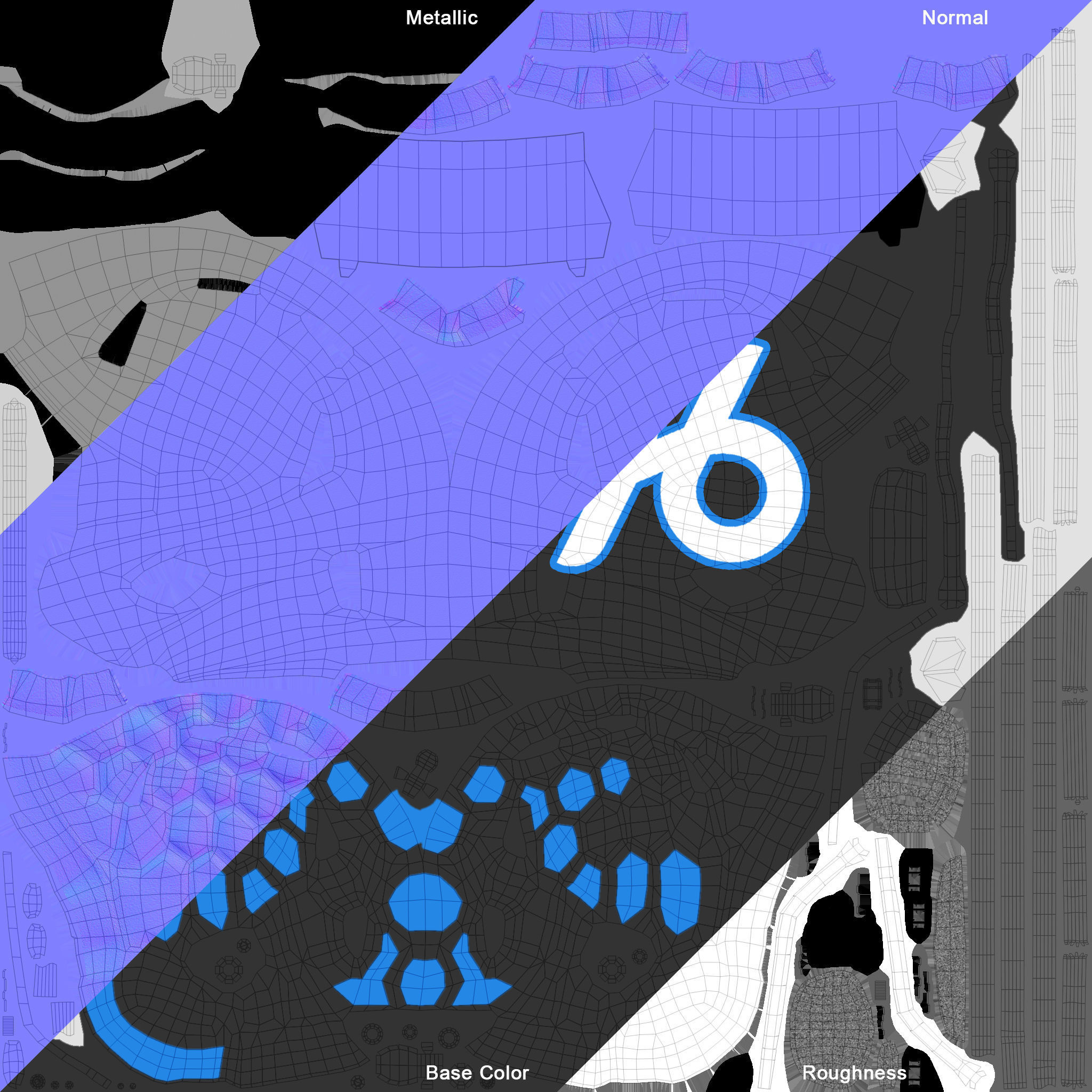 American Football Player Low-poly 3D model_25