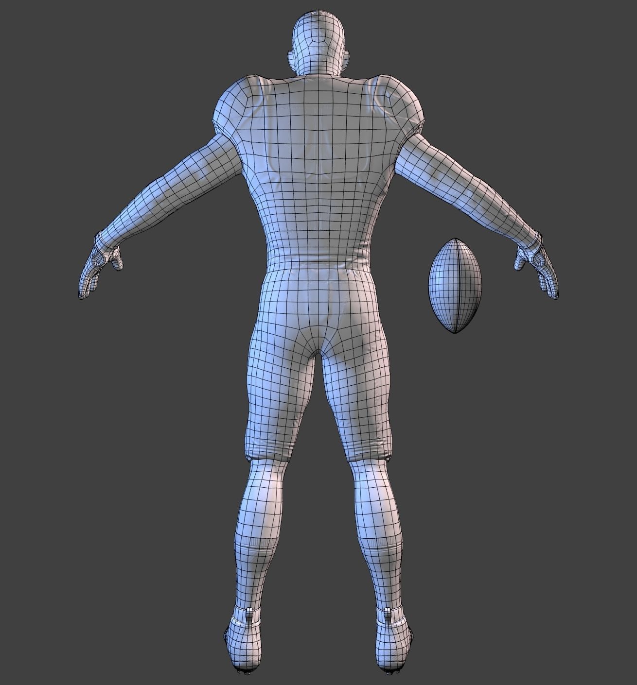 American Football Player Low-poly 3D model_15