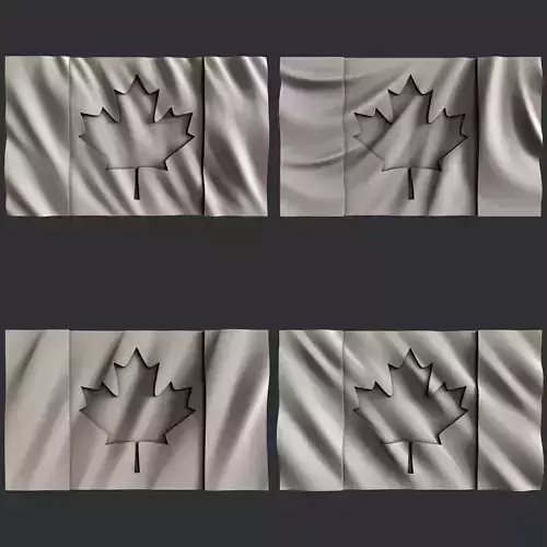 3d STL models for CNC set cross flags Canada