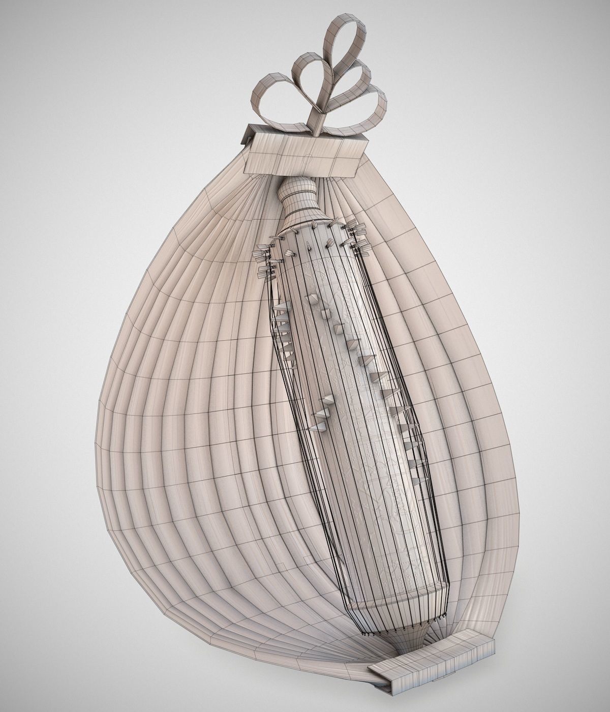 Sasando Rote Low-poly 3D model_9