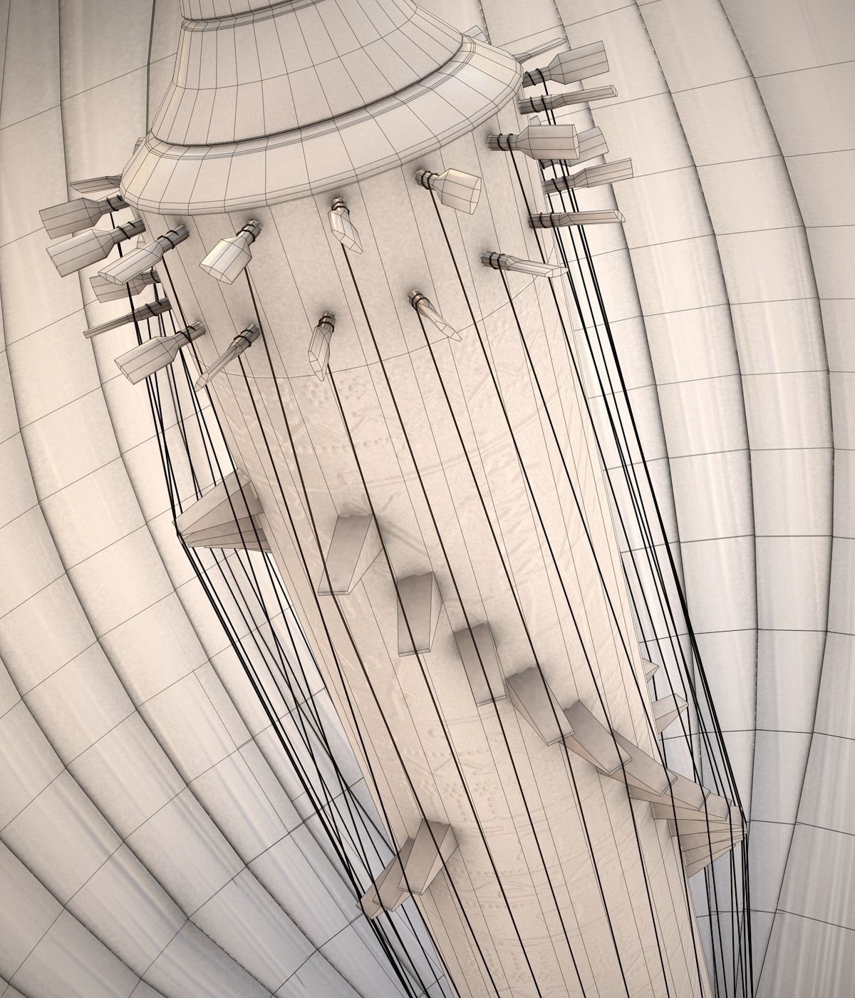 Sasando Rote Low-poly 3D model_13