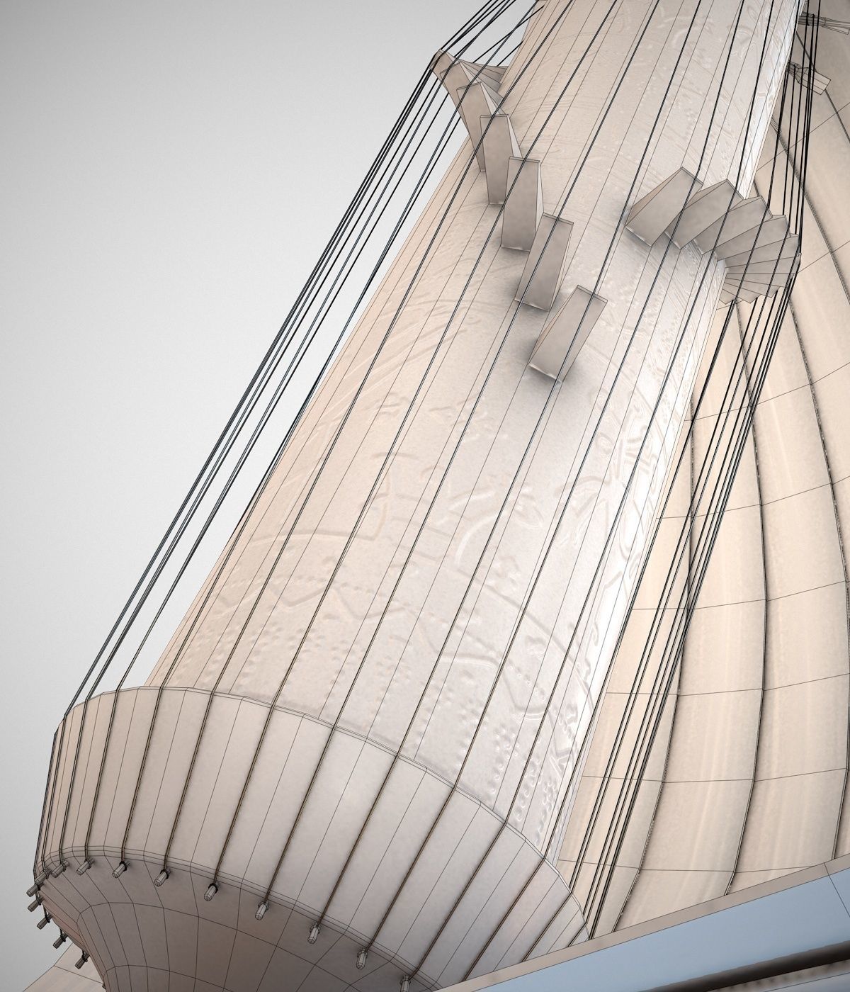 Sasando Rote Low-poly 3D model_14