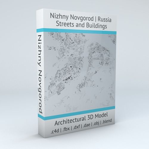 Nizhny Novgorod Streets and Buildings 3D model