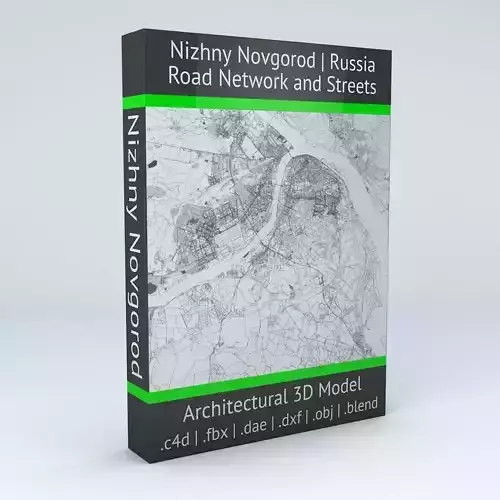 Nizhny Novgorod Road Network and Streets 3D model