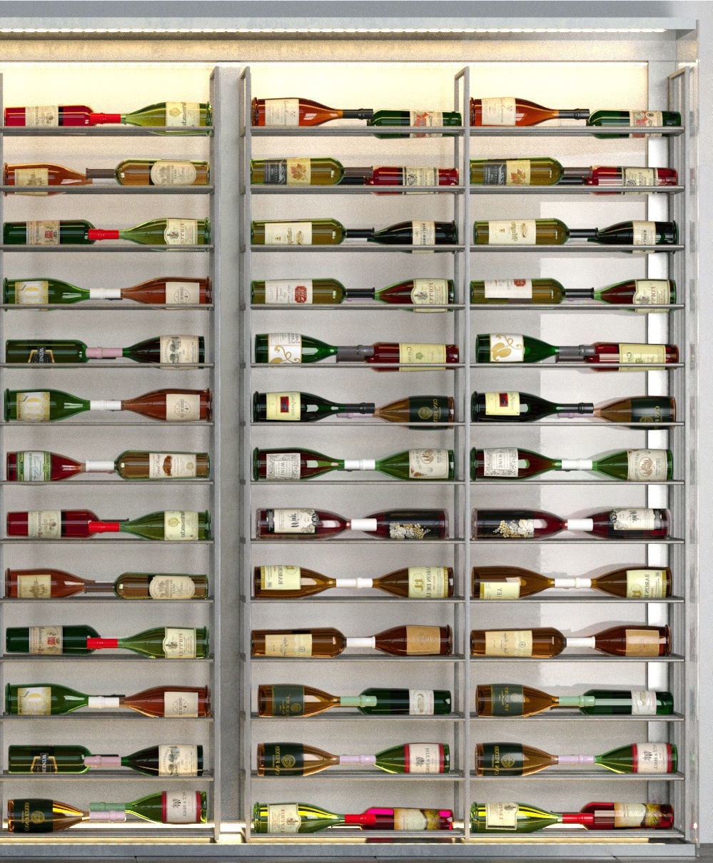 Wine rack 3D model_3