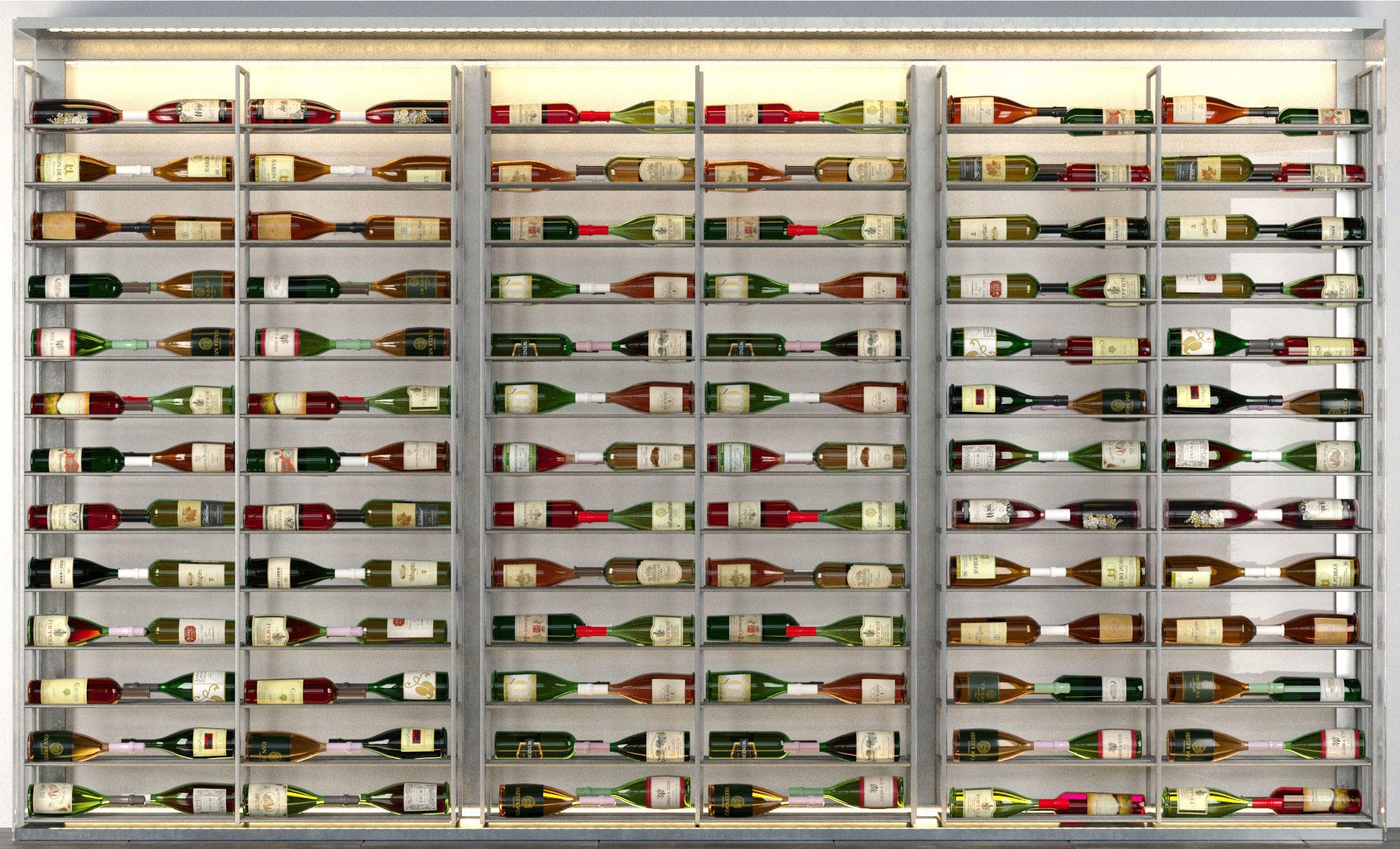 Wine rack 3D model_4