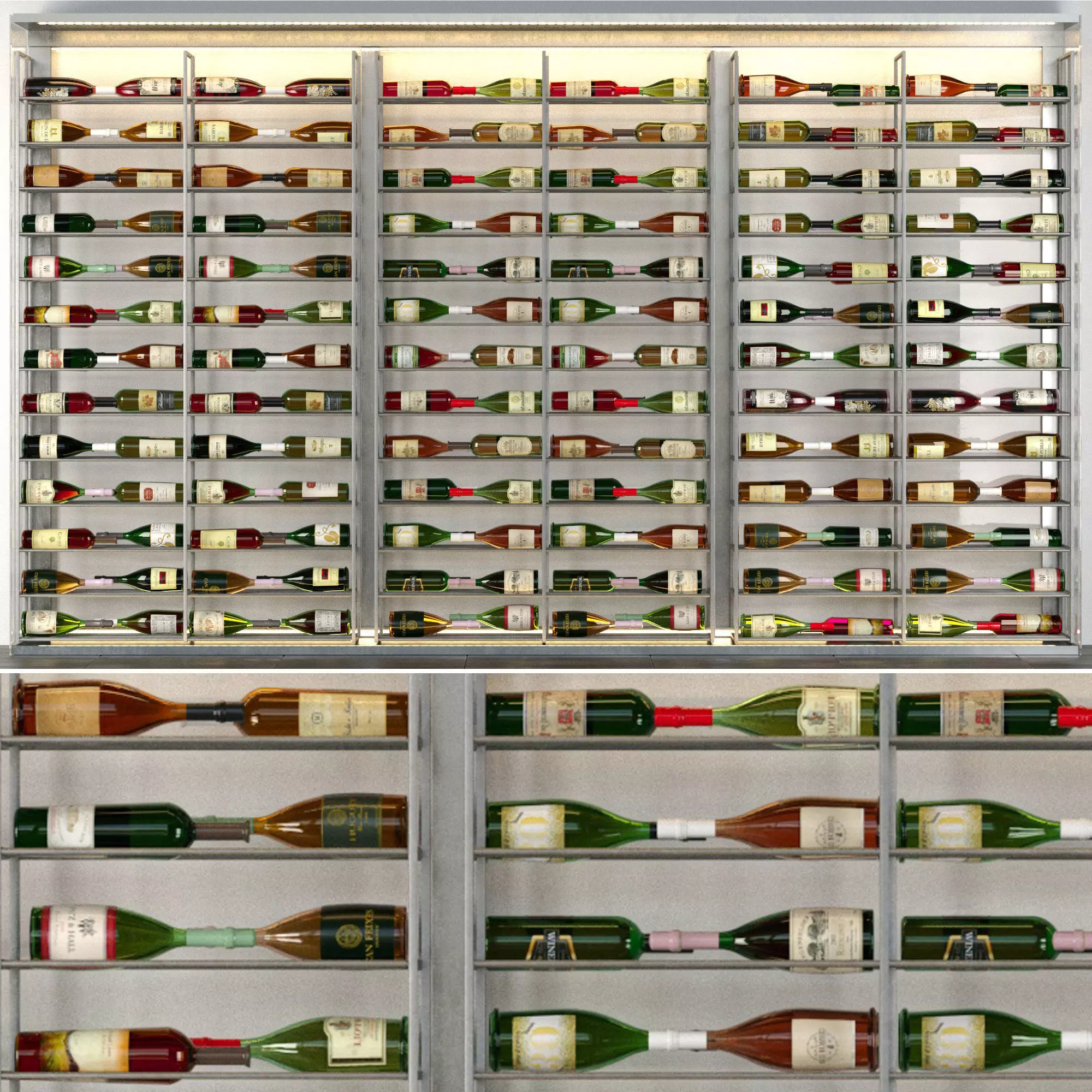Wine rack 3D model_0