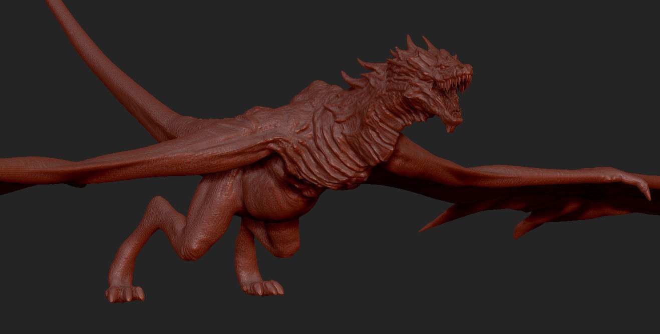 Big Fantasy Wyvern Dragon 3D model_6