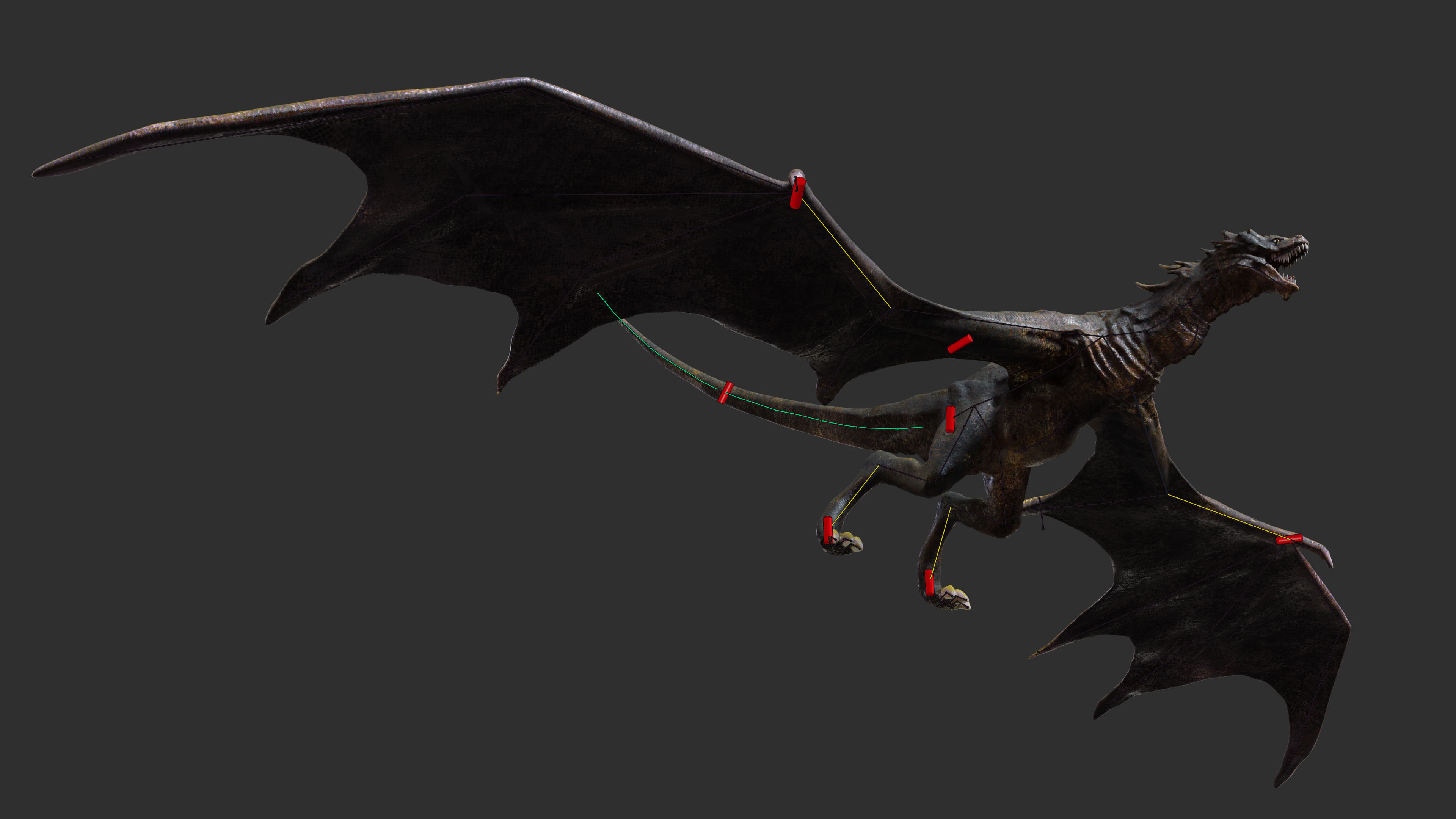 Big Fantasy Wyvern Dragon 3D model_8