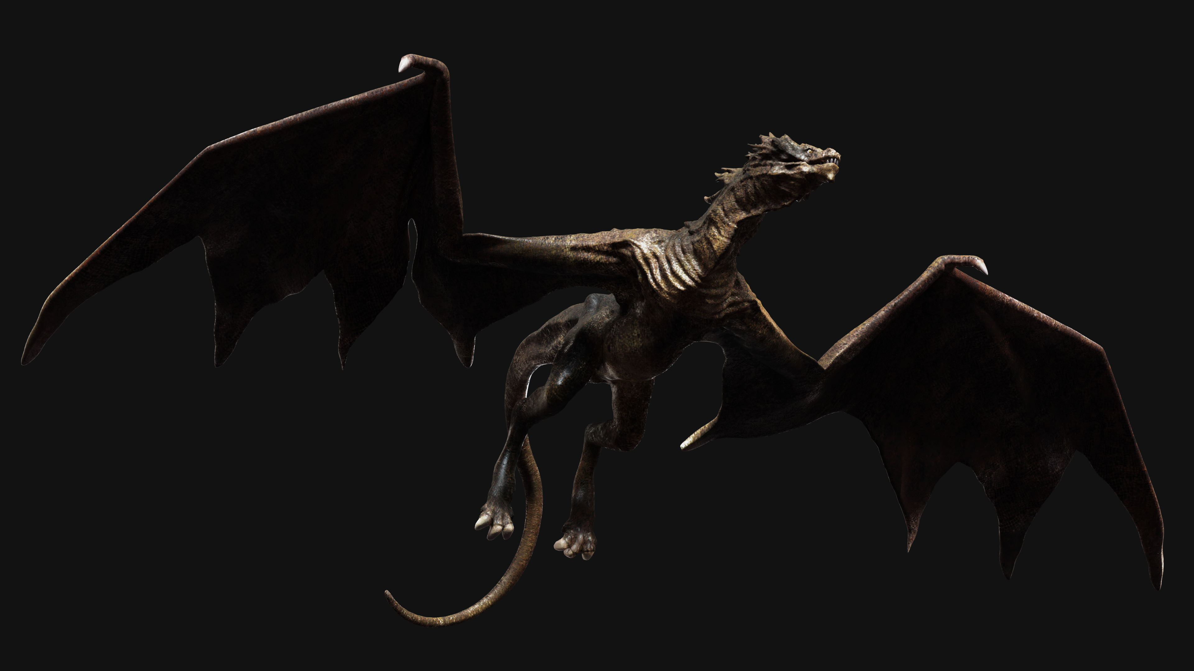 Big Fantasy Wyvern Dragon 3D model_5