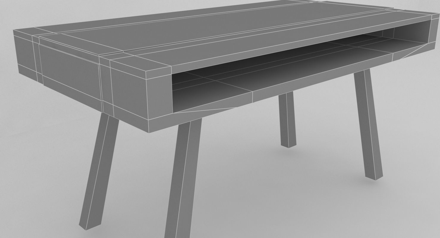 Big collection of modern tables Low-poly 3D model_26