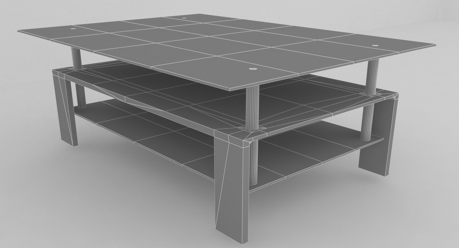 Big collection of modern tables Low-poly 3D model_25