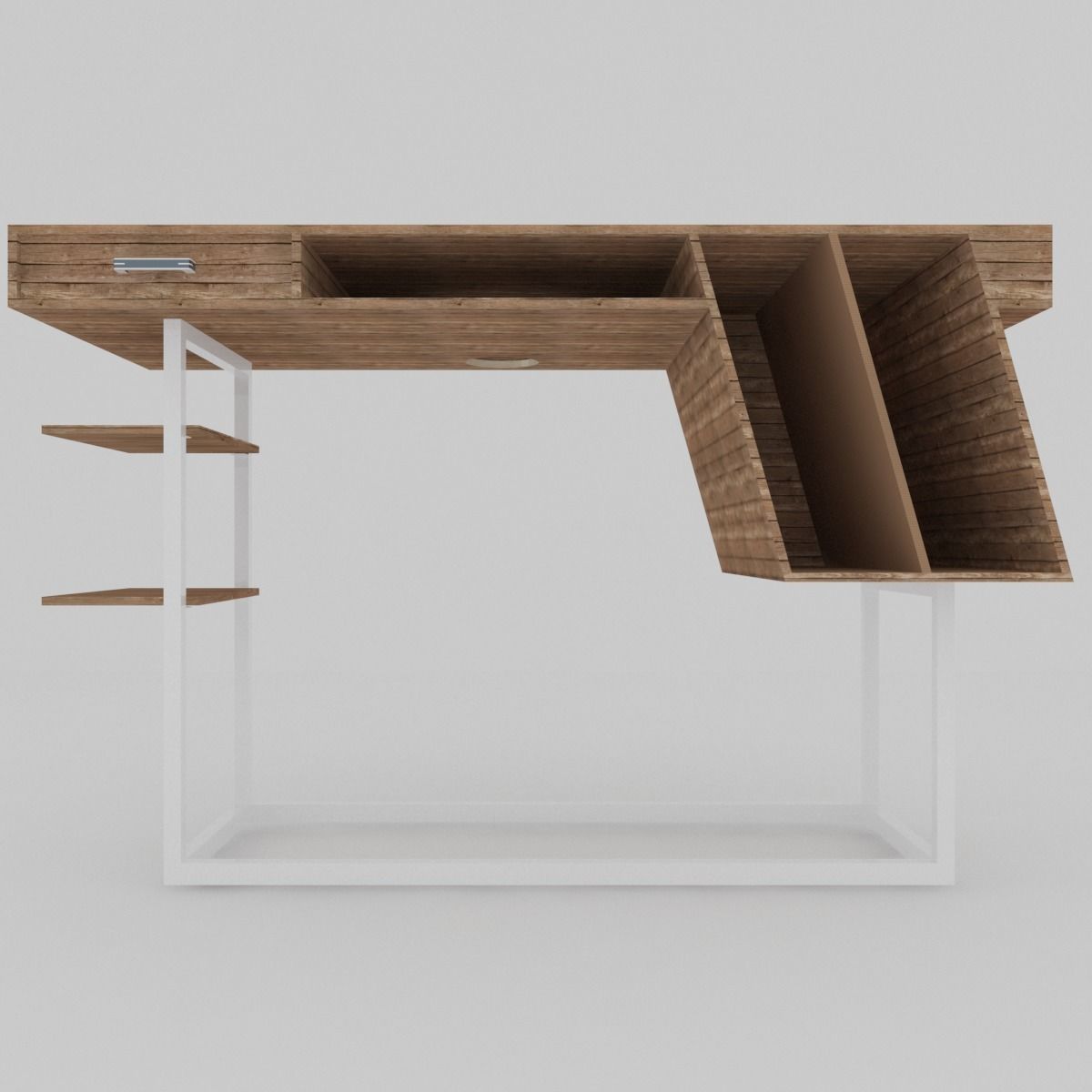Big collection of modern tables Low-poly 3D model_17