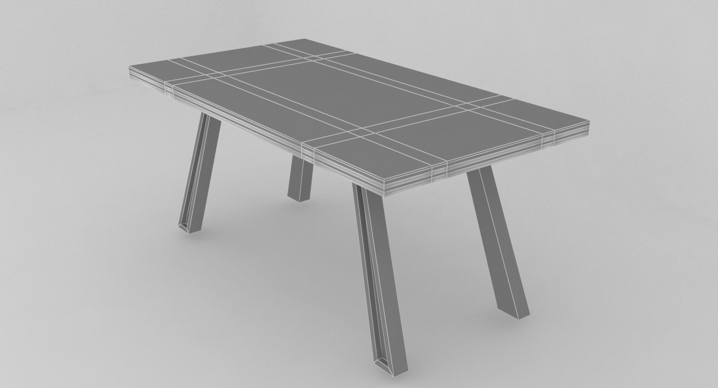 Big collection of modern tables Low-poly 3D model_27