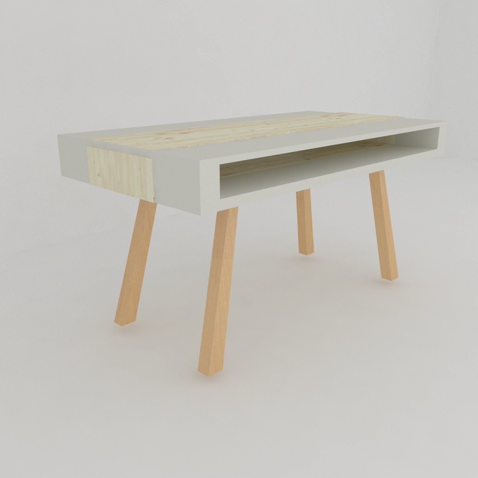 Big collection of modern tables Low-poly 3D model_18