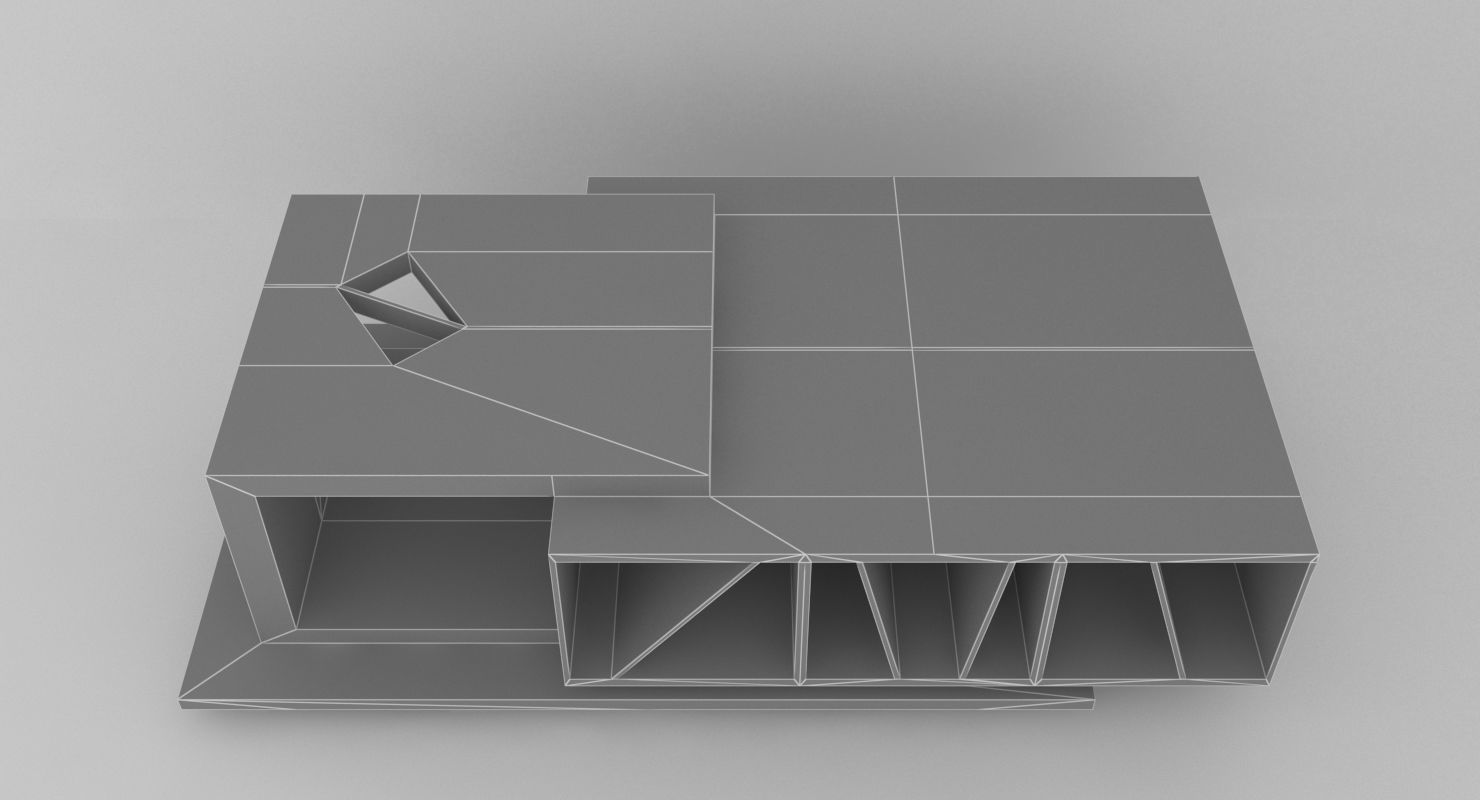 Big collection of modern tables Low-poly 3D model_24