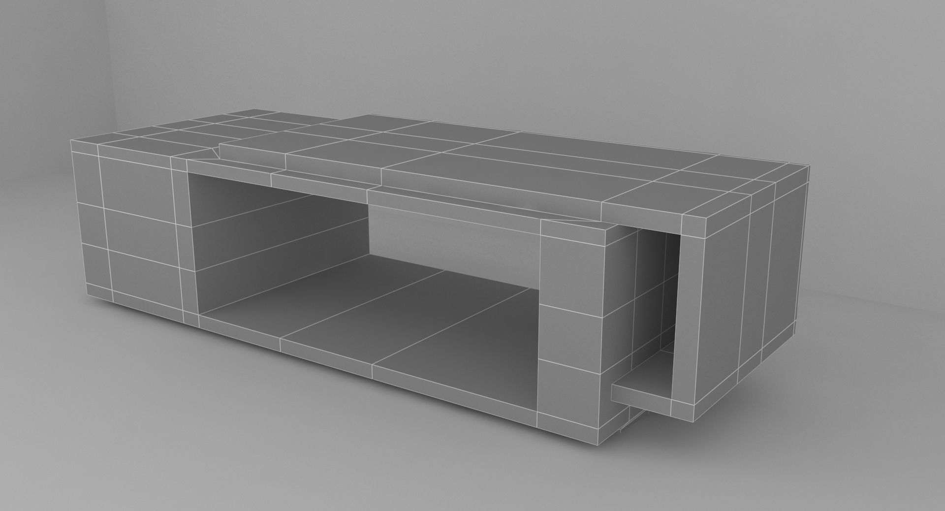 Big collection of modern tables Low-poly 3D model_31