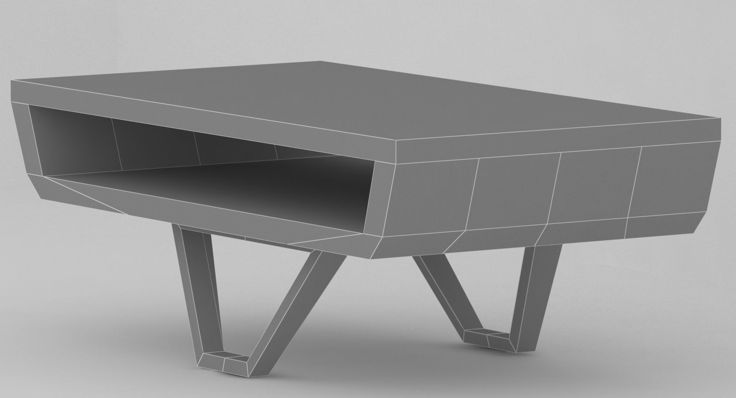 Big collection of modern tables Low-poly 3D model_22