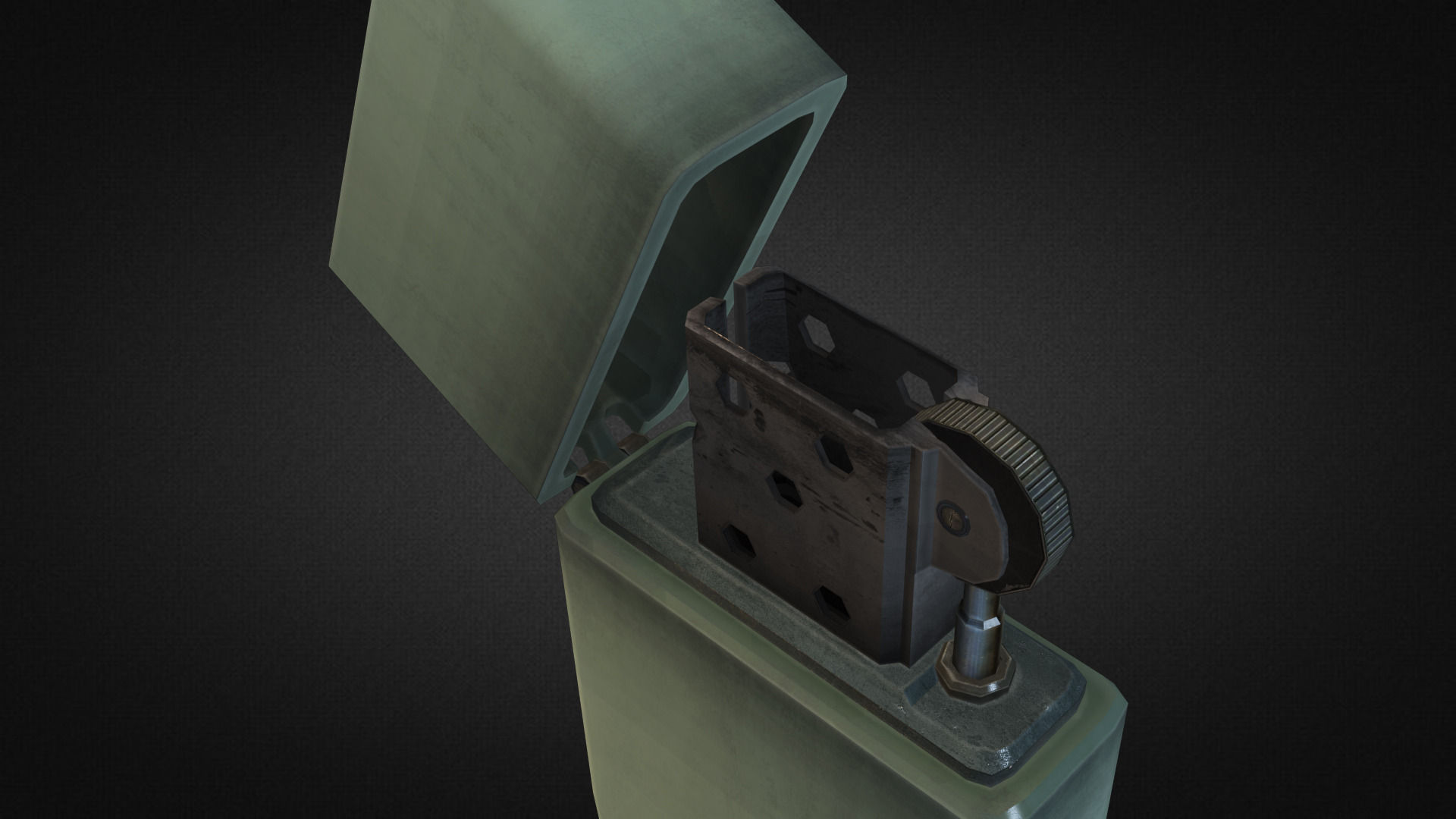 Zippo Lighter Low-poly 3D model_1