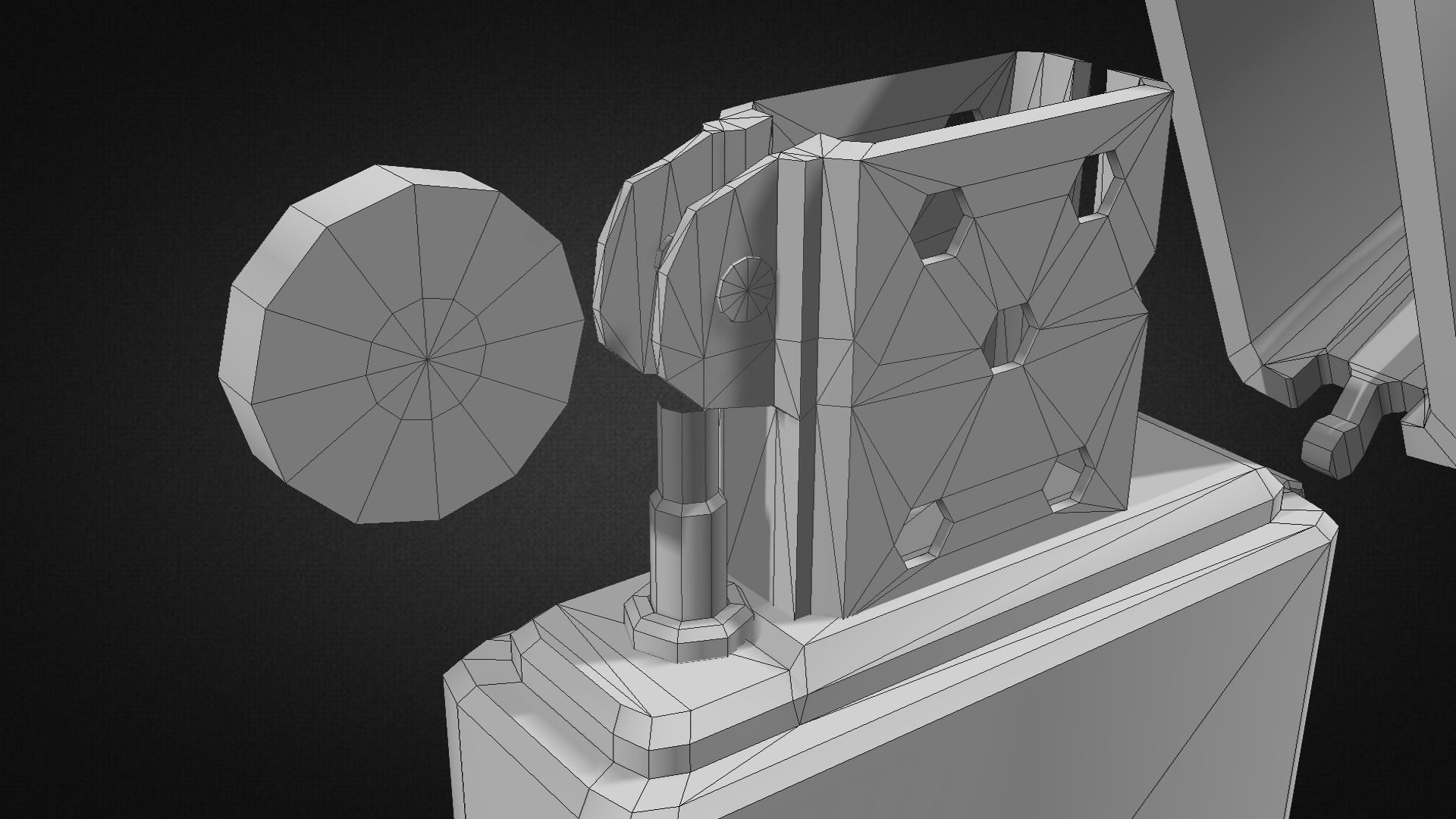 Zippo Lighter Low-poly 3D model_5