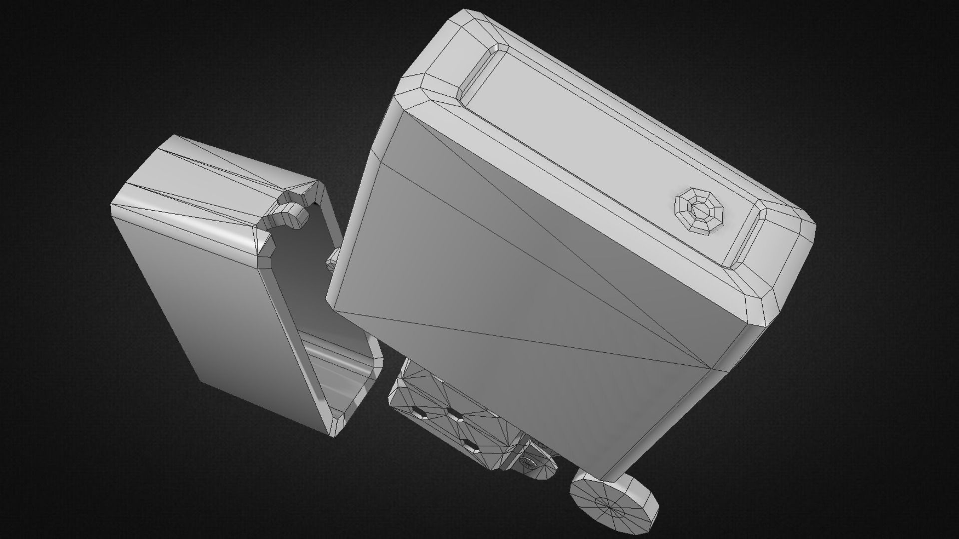 Zippo Lighter Low-poly 3D model_7