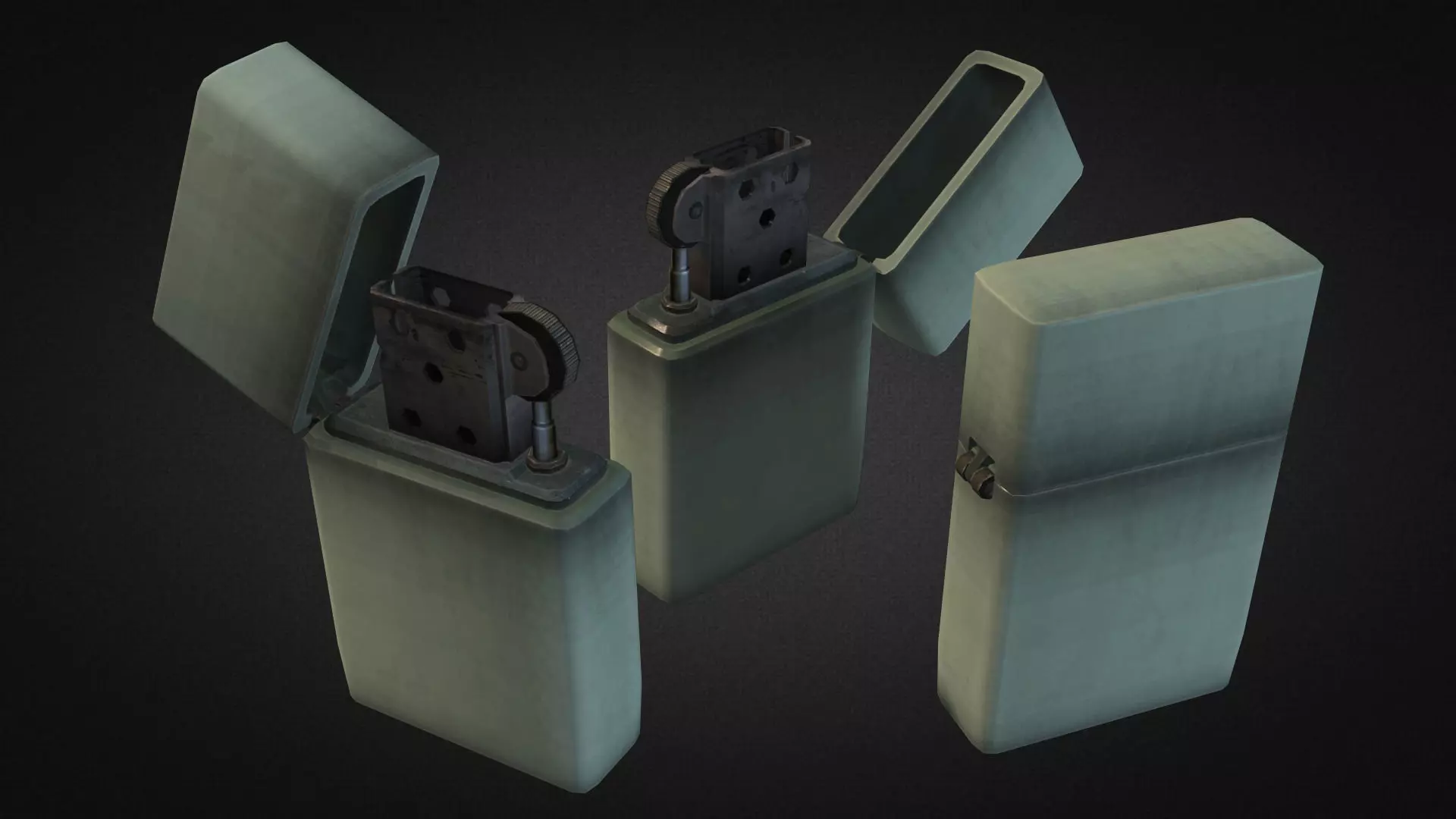 Zippo Lighter Low-poly 3D model_0