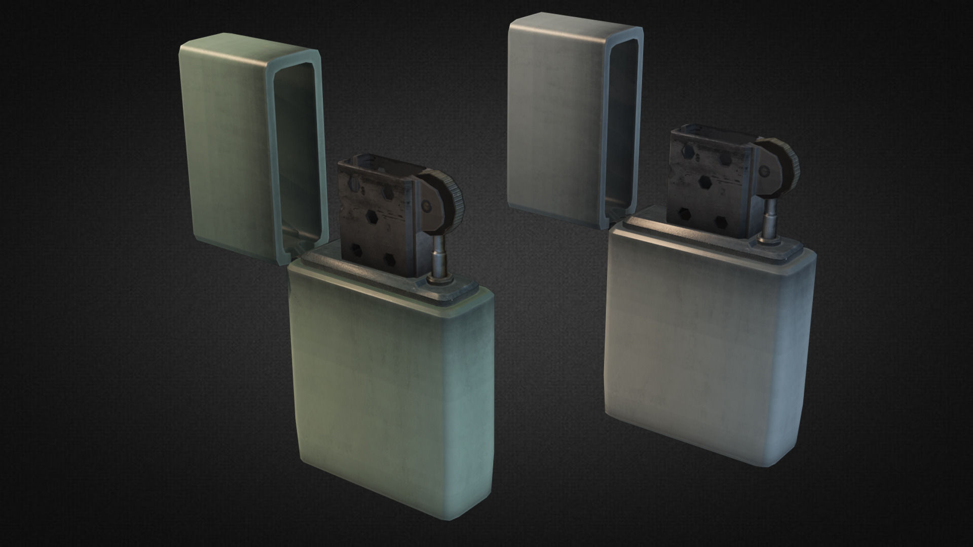 Zippo Lighter Low-poly 3D model_4